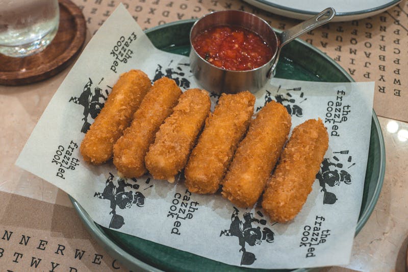 Mozzarella sticks with ranch dip